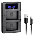 Carregador-Duplo-LCD-LKD2-FW50-USB-para-Bateria-Sony-NP-FW50