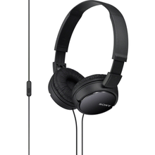 Fone de Ouvido Sony MDR-ZX110AP HeadPhones On-Ear com Microfone (Preto)