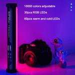 Iluminador-Bastao-LED-Mamen-G1-Light-Stick-12W-RGB-360°-BiColor-2500K-9000K-com-Bateria-Interna