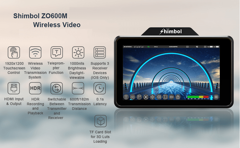 Monitor-e-Transmissor-de-Video-Shimbol-ZO600M-Wireless-5.5--Full-HD-HDMI-Touchscreen-5G-WiFi