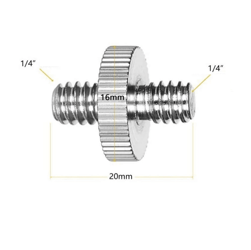 Adaptador-de-Parafuso-1-4--20-para-1-4--20--Macho--para-Estudios-de-Fotografia-e-Filmagem