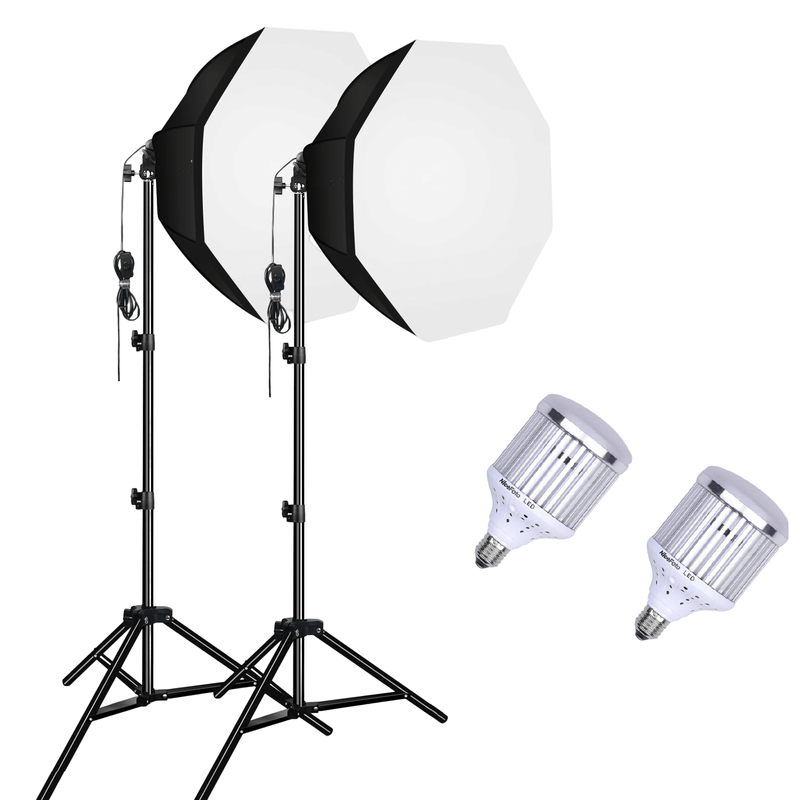 Kit-Iluminacao-Continua-2x-Softbox-Octogonal-70cm-Led-Branco-30w-e-Tripes--Bivolt-