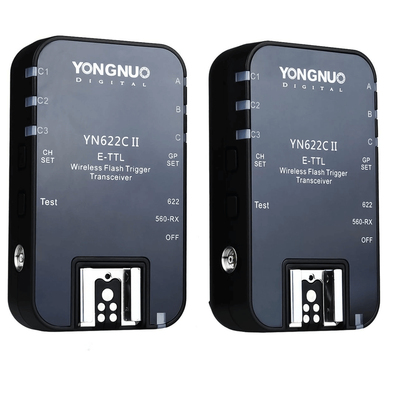 Kit-2x-Transmissores-Radio-Flash-Yongnuo-YN-622C-II-Wireless-E-TTL-para-Cameras-Canon