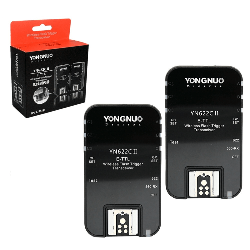 Kit-2x-Transmissores-Radio-Flash-Yongnuo-YN-622C-II-Wireless-E-TTL-para-Cameras-Canon