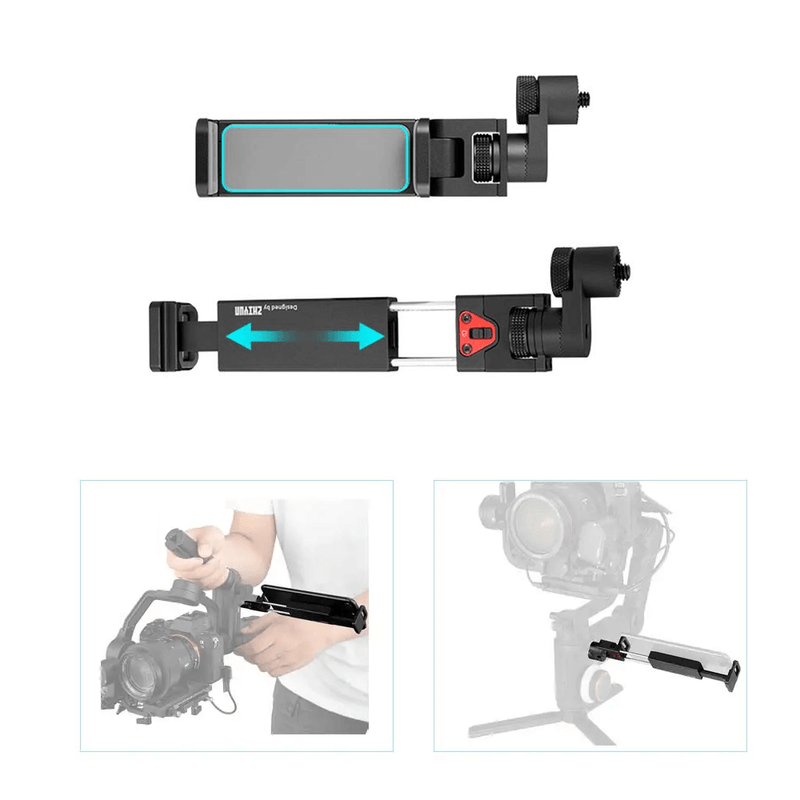 Suporte-de-Smartphone-Zhiyun-EX1E01-com-Engrenagem-Crown-para-Gimbal-Crane-e-Weebill