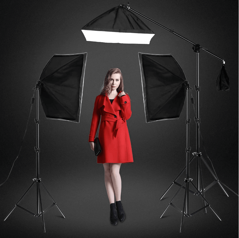 Kit-Iluminacao-para-Estudio-com-Softboxes-Girafa-e-Tripes-de-Iluminacao--Sem-Lampada-