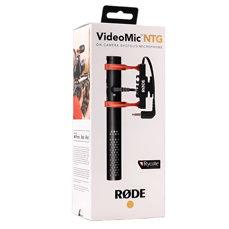 Microfone-Rode-VideoMic-NTG-Shotgun-Hibrido-Analogico---USB-com-Montagem-em-Camera