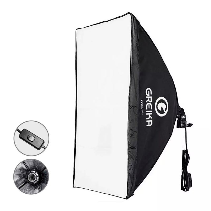 Softbox-para-Estudio-Greika-50x70cm-Soquete-e27-Instalacao-Rapida--Bivolt-